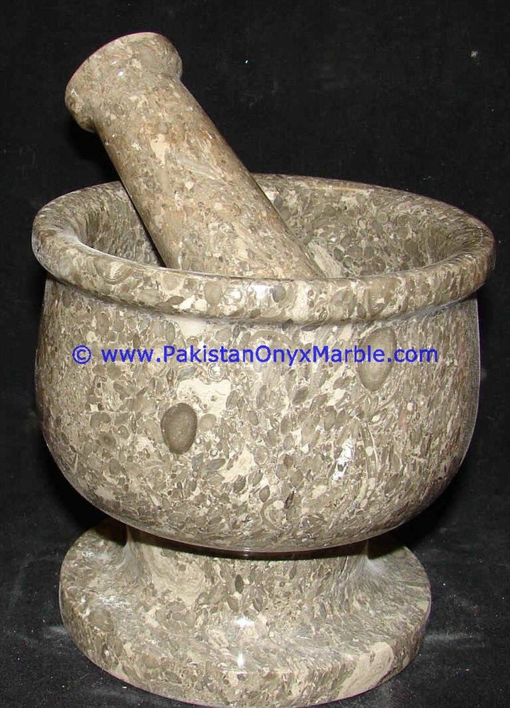 Fossil Corel Marble Mortar and Pestles for crushing grinding medicine Herbs-01