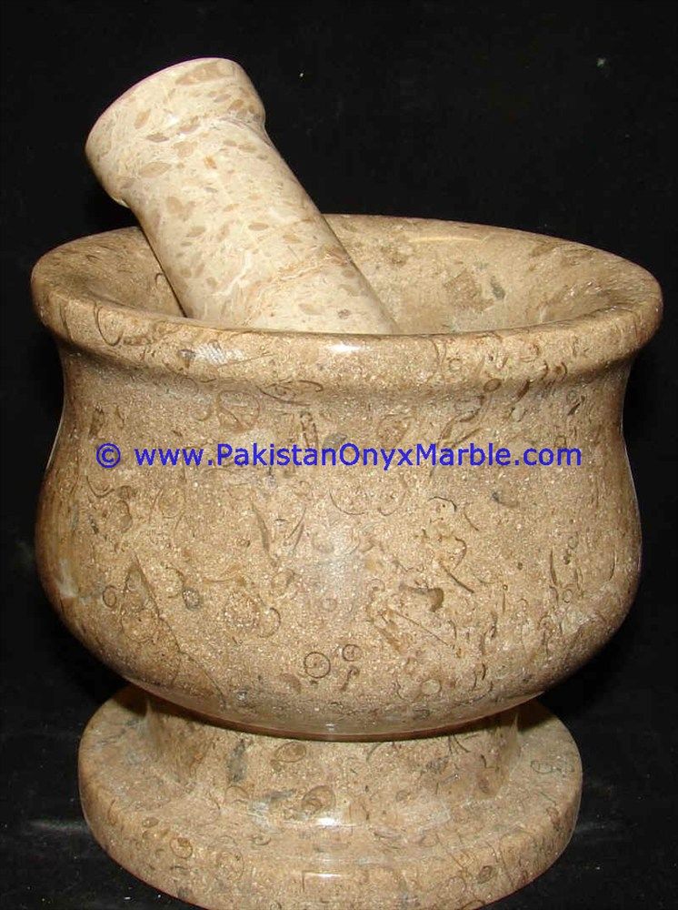 Fossil Corel Marble Mortar and Pestles for crushing grinding medicine Herbs-02