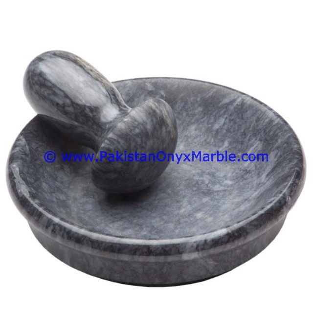 Gray Marble Mortar and Pestles for crushing grinding medicine Herbs-03