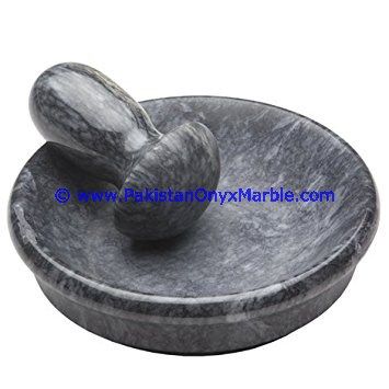 Jet Black Marble Mortar and Pestles for crushing grinding medicine Herbs-01