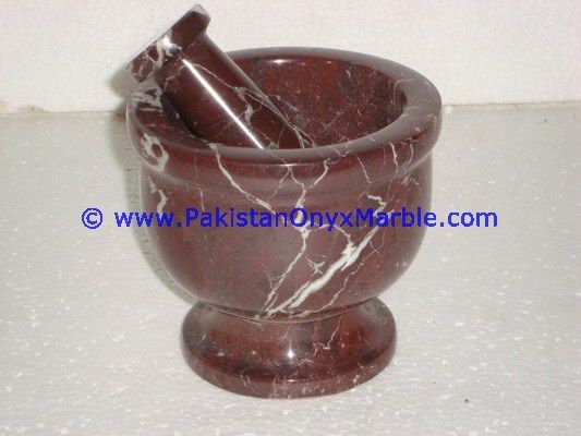 Red Zebra Marble Mortar and Pestles for crushing grinding medicine Herbs-01