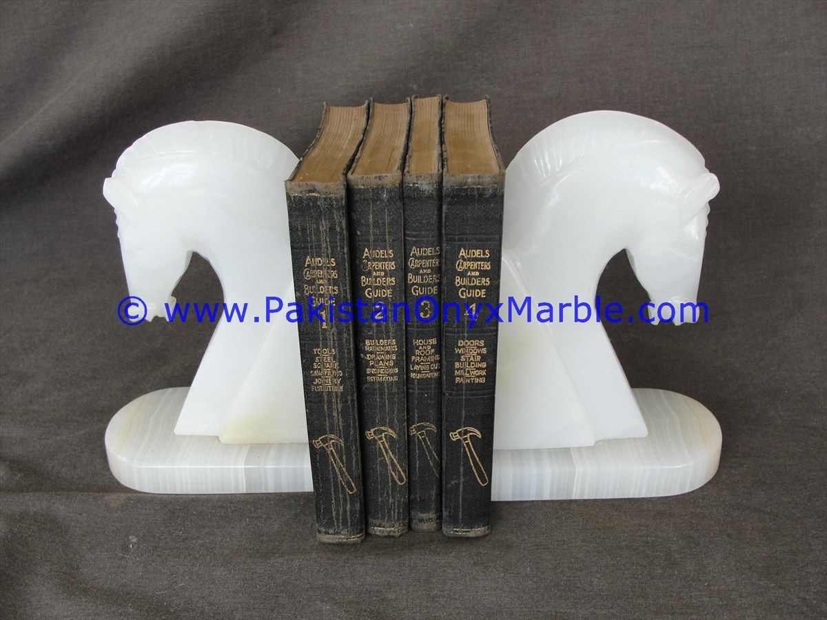 Onyx Bookends Horse Head-15