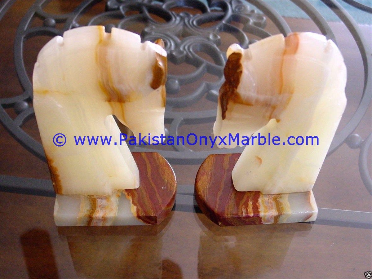 Onyx Bookends Horse Head-23