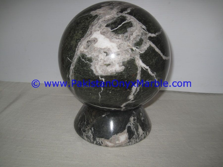 Black Zebra Marble Sphere Handcarved Round Ball-02
