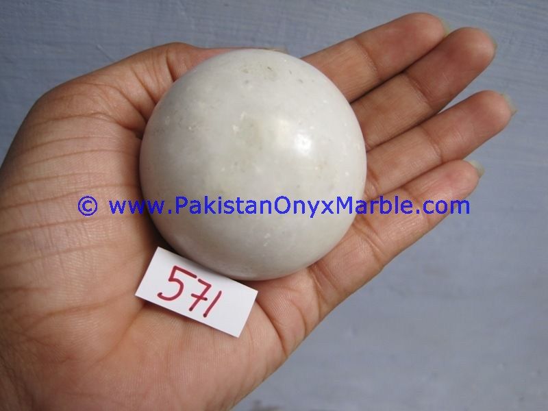 Ziarat Carrara White Marble Sphere Handcarved Round Ball-04
