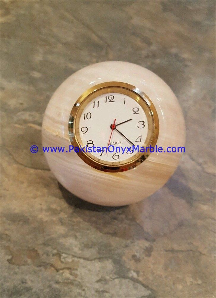 Onyx Clocks ball sphere Shaped Handcarved-06