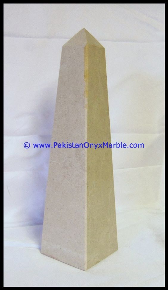 Verona Sahara Beige Marble Obelisk Handcrafted Statue-02