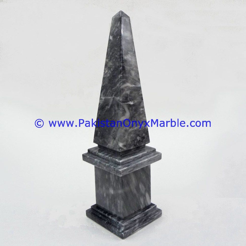Gray Marble Obelisk Handcrafted Statue-01
