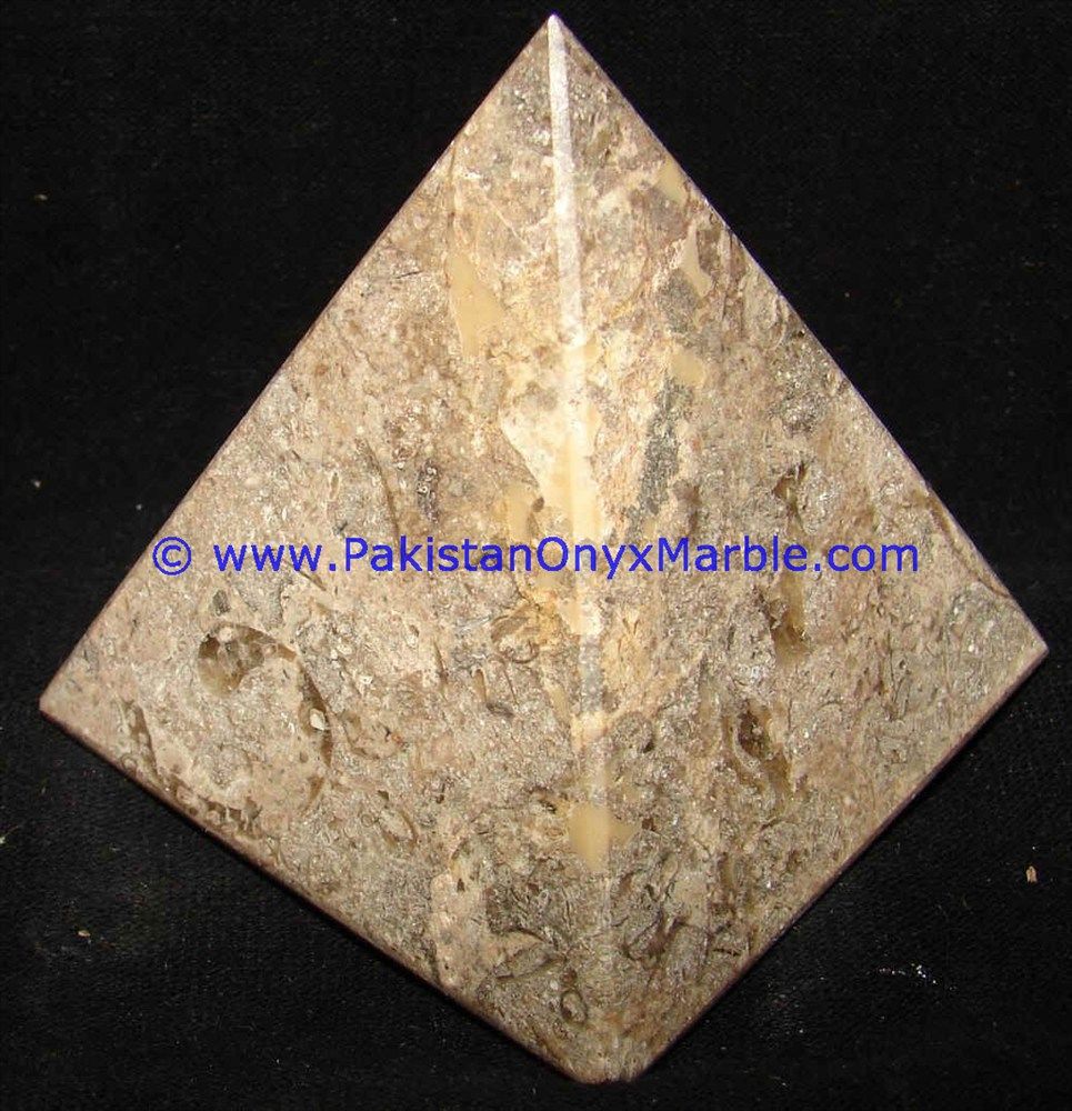 Fossil Corel Marble Hancarved Natural Stone Pyramid-01