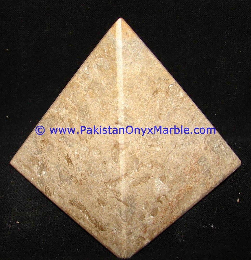 Fossil Corel Marble Hancarved Natural Stone Pyramid-02