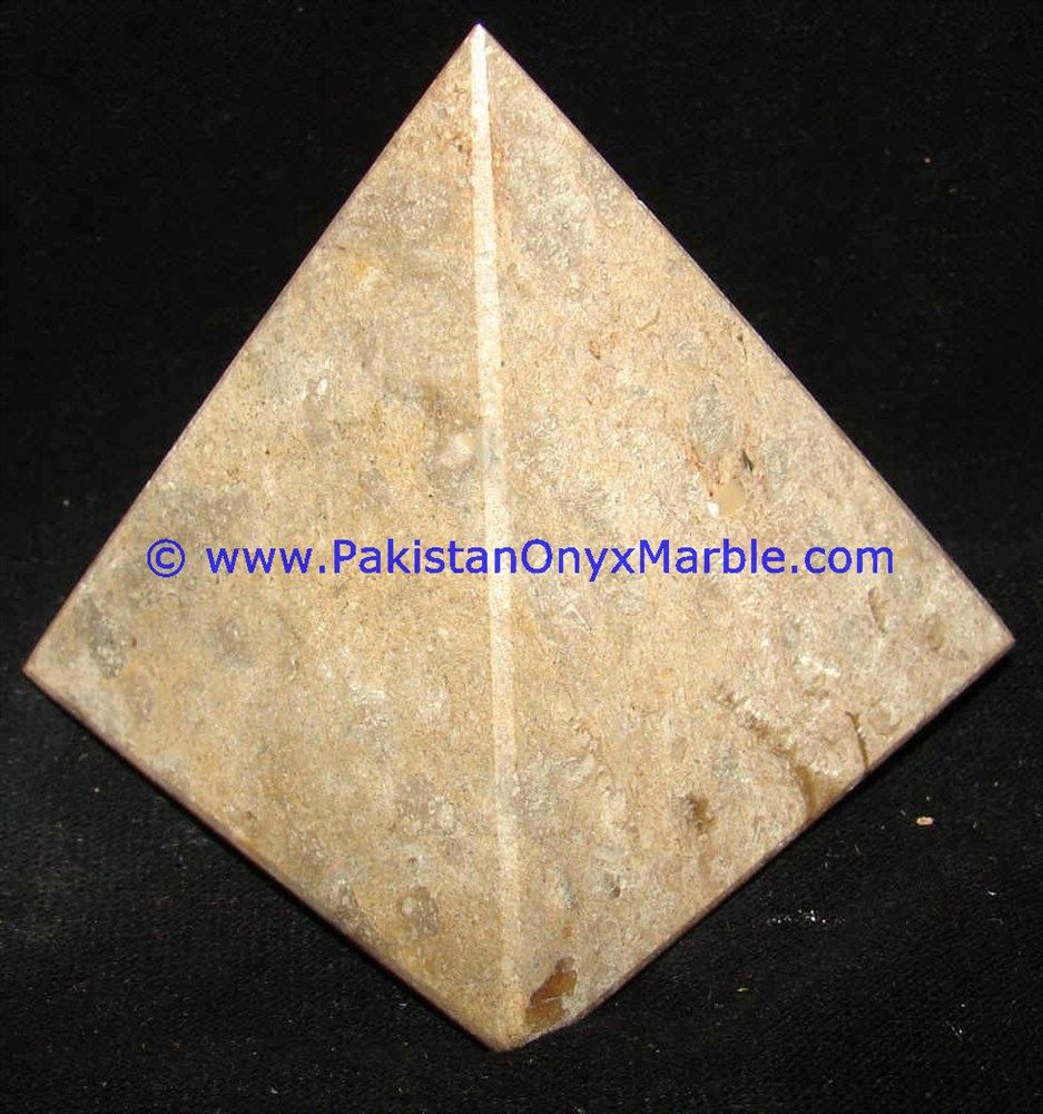 Fossil Corel Marble Hancarved Natural Stone Pyramid-03