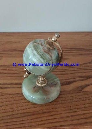 Onyx globe shaped Clocks Handcarved Home Decor Gifts-04