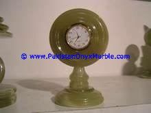 Onyx globe shaped Clocks Handcarved Home Decor Gifts-08