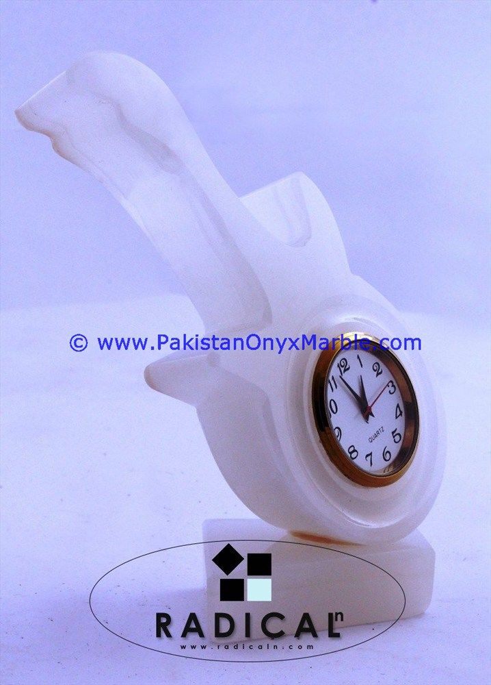 Onyx guitar shaped Clocks Handcarved Home Decor Gifts-06