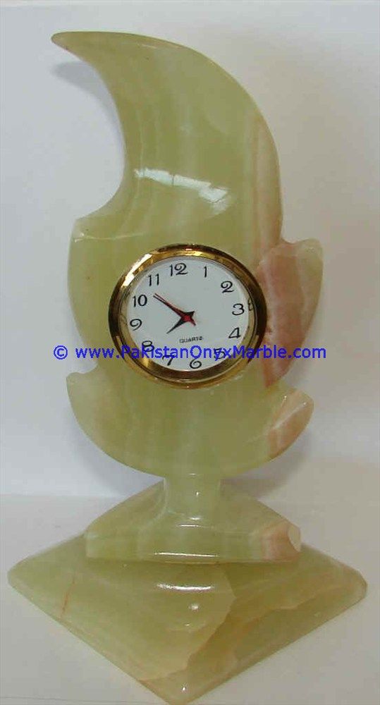 Onyx leaf shaped Clocks handcarved Home Decor Gifts-20