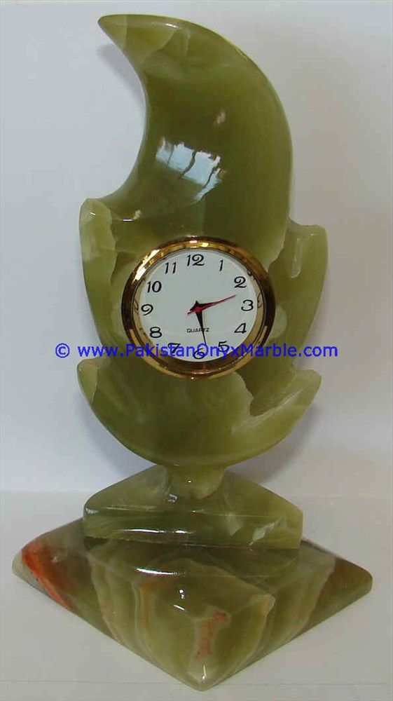 Onyx leaf shaped Clocks handcarved Home Decor Gifts-21