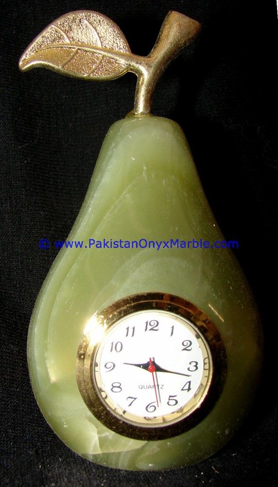Onyx pear shaped clocks handcarved Home Decor Gifts-04