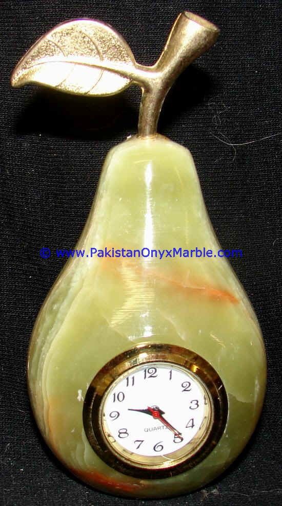 Onyx pear shaped clocks handcarved Home Decor Gifts-07