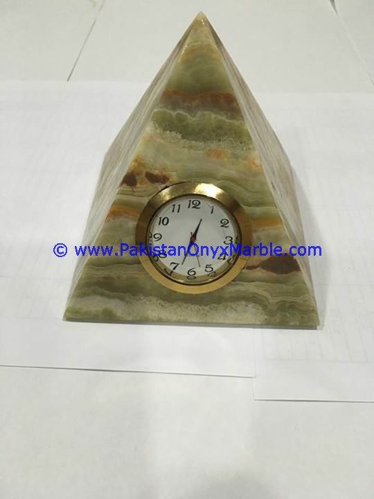 Onyx pyramid shaped clocks handcarved Home Decor Gifts-08