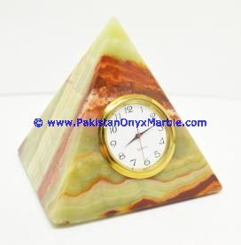 Onyx pyramid shaped clocks handcarved Home Decor Gifts-15