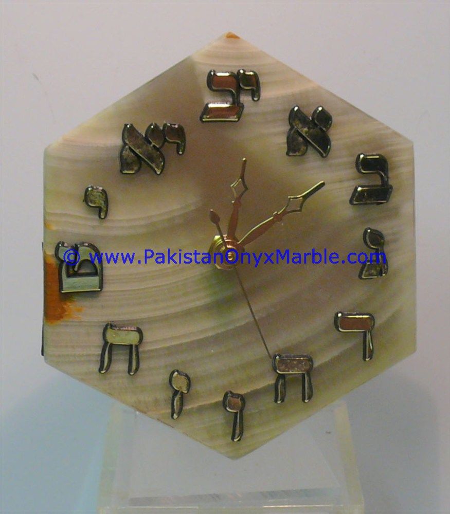 Onyx natural rough rock shaped clocks handcarved Home Decor Gifts-02