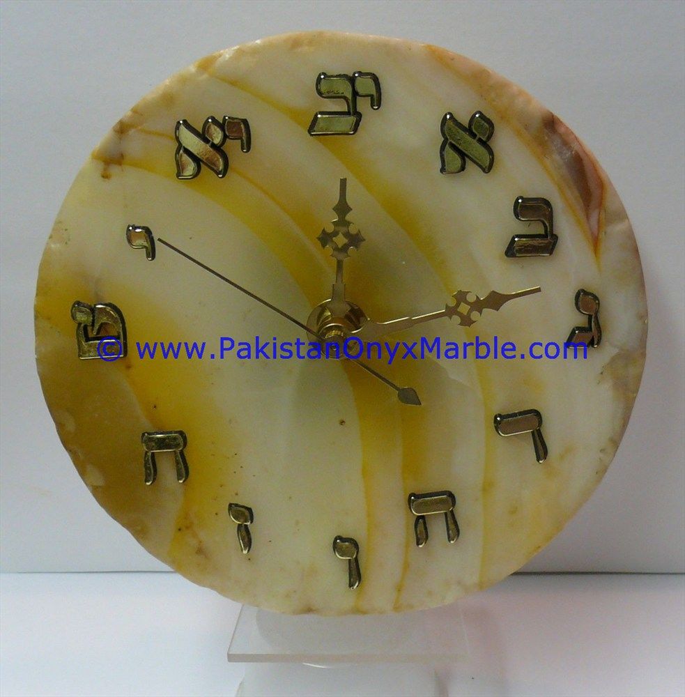 Onyx natural rough rock shaped clocks handcarved Home Decor Gifts-08