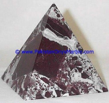 Red Zebra Marble Hancarved Natural Stone Pyramid-01