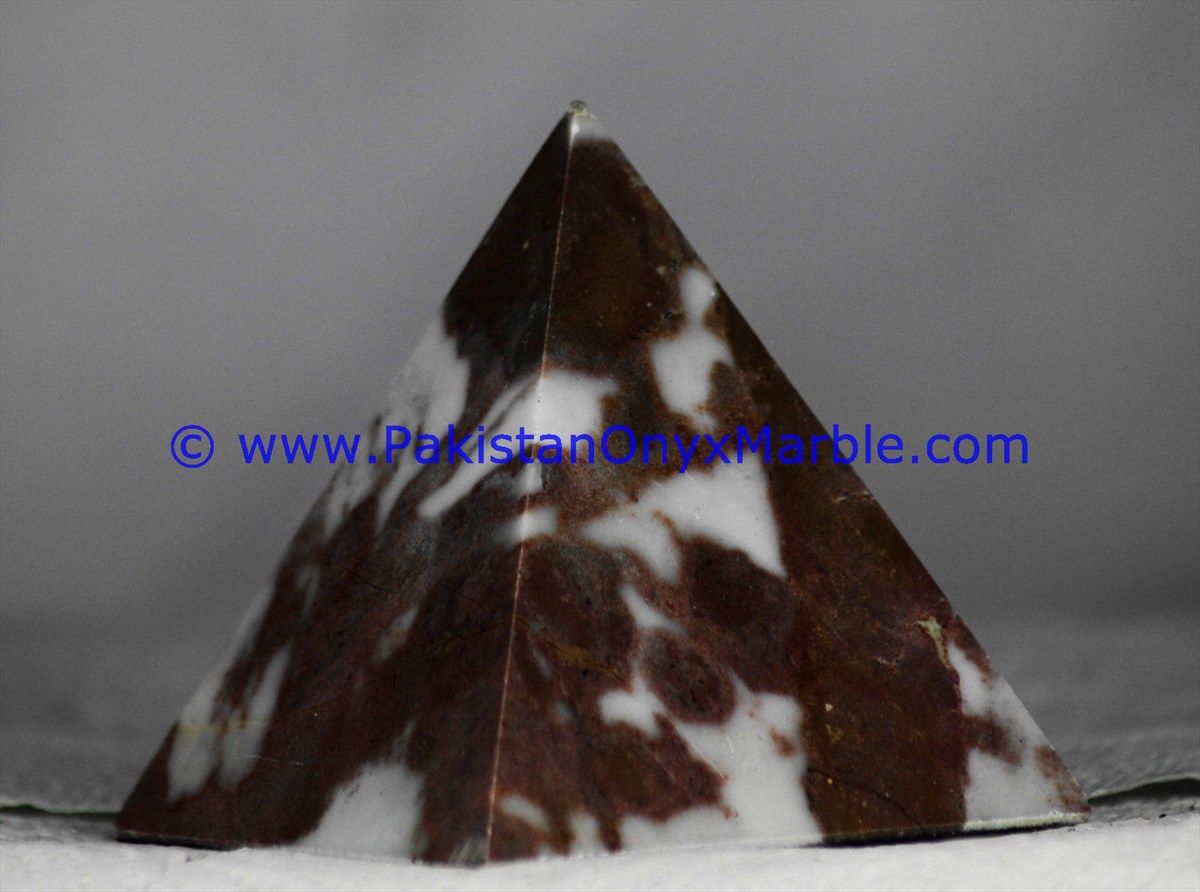 Red Zebra Marble Hancarved Natural Stone Pyramid-02