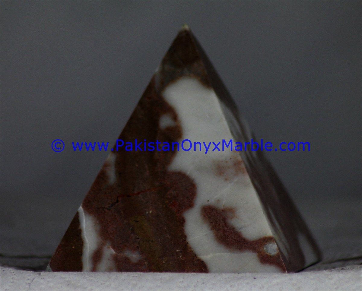 Red Zebra Marble Hancarved Natural Stone Pyramid-04
