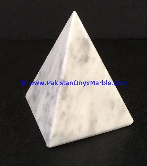 Ziarat Carrara White Marble Hancarved Natural Stone Pyramid-02