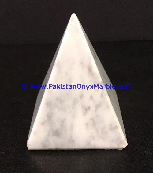 Ziarat Carrara White Marble Hancarved Natural Stone Pyramid-03