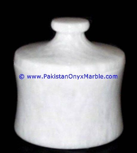 ziarat carrara white Marble Jars Trinket Container-04