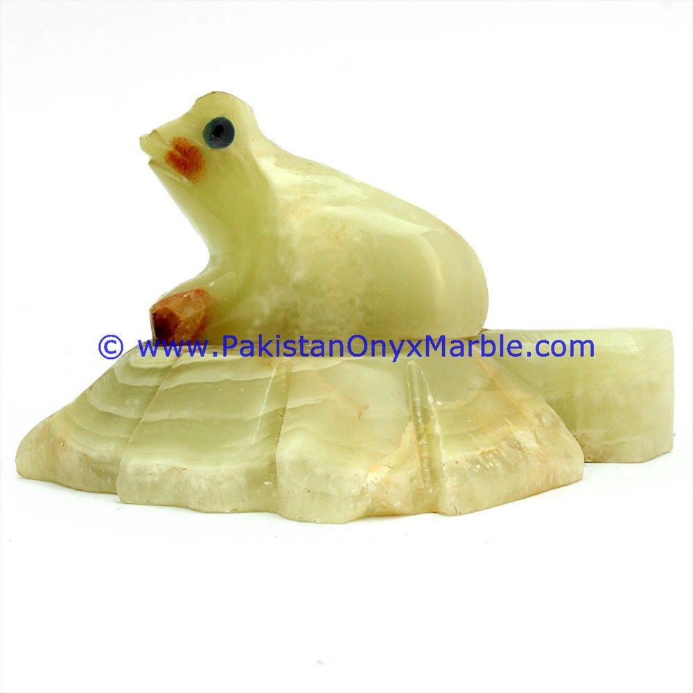 Onyx Carved onyx frog Statue-02
