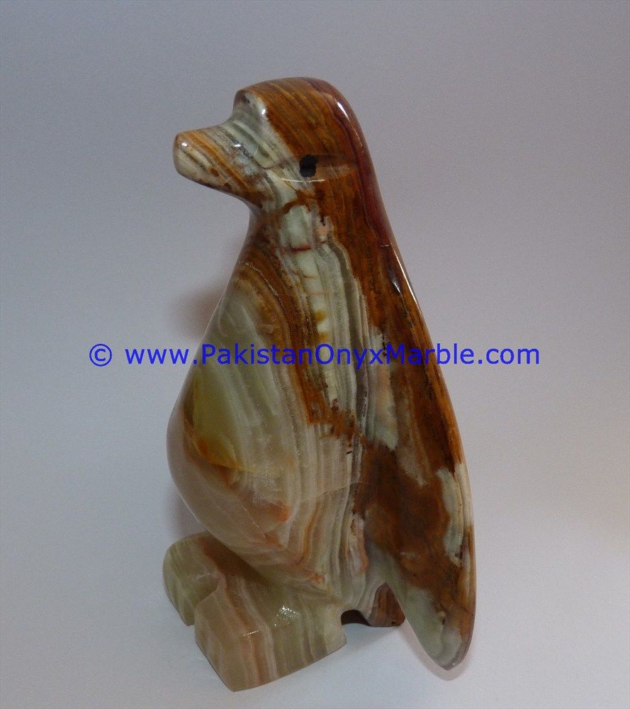 Onyx Carved Penguin Statue-15