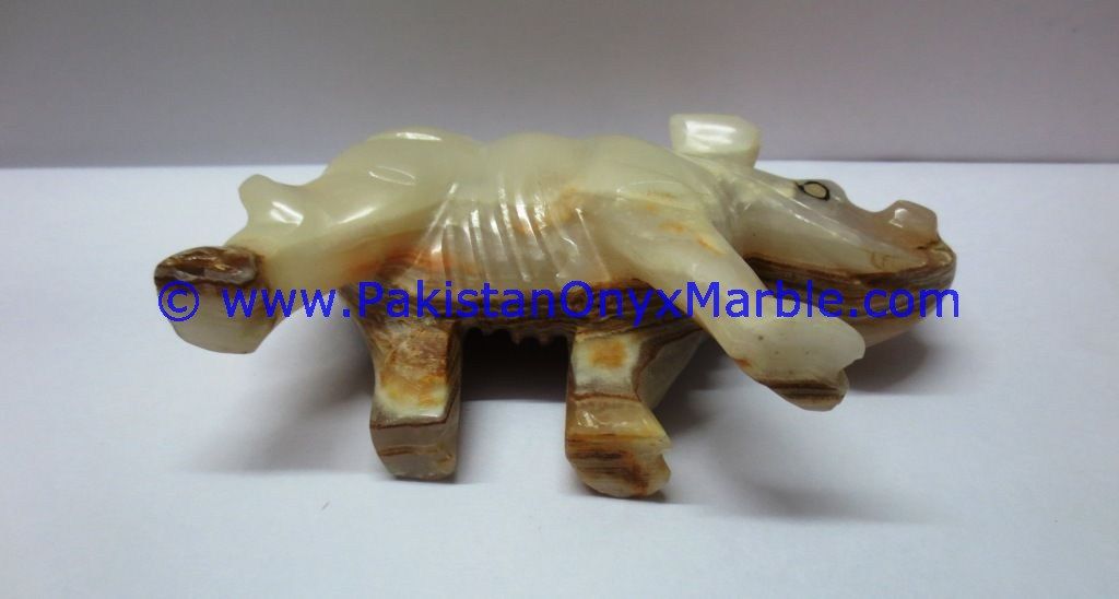 Onyx Carved Rhino Statue-15