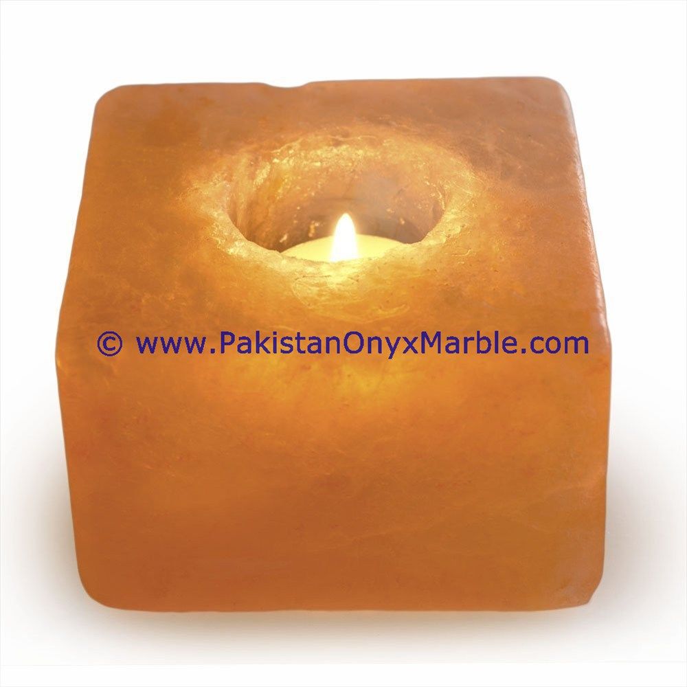cube Himalayan salt Candle holder-03