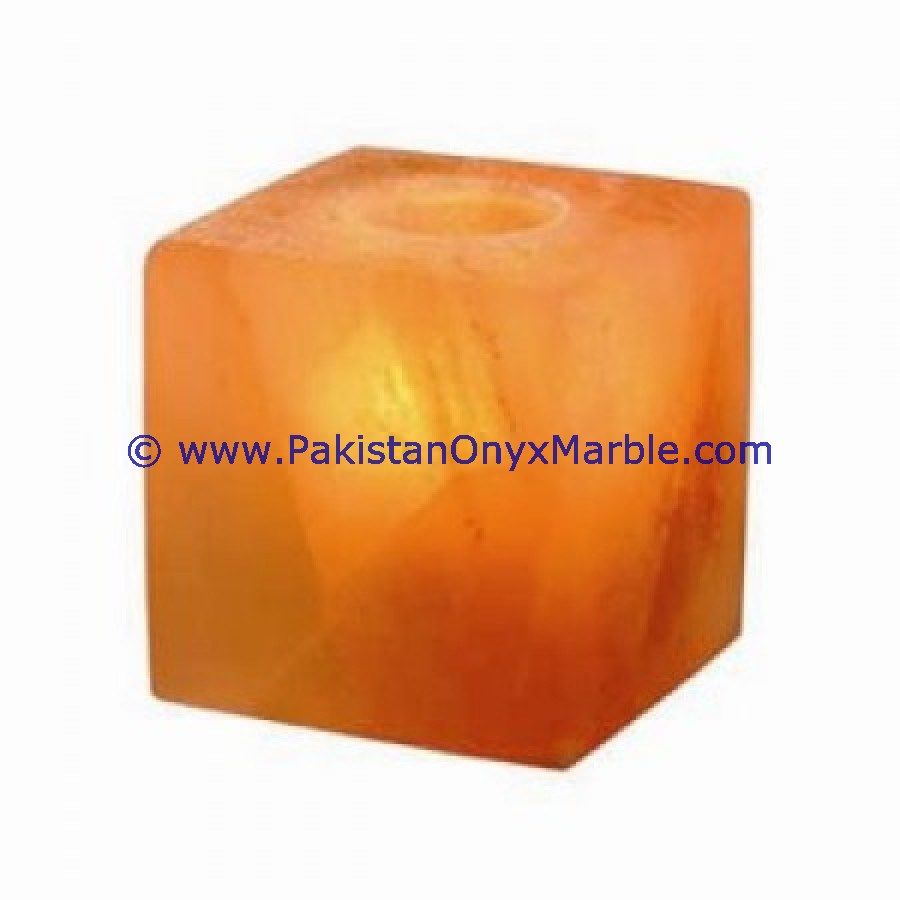 cube Himalayan salt Candle holder-04