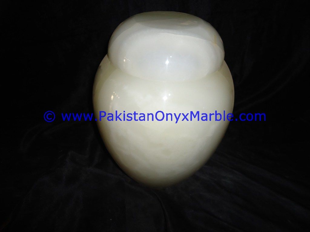Onyx handcarved Ashes cremation white Onyx Urns-10