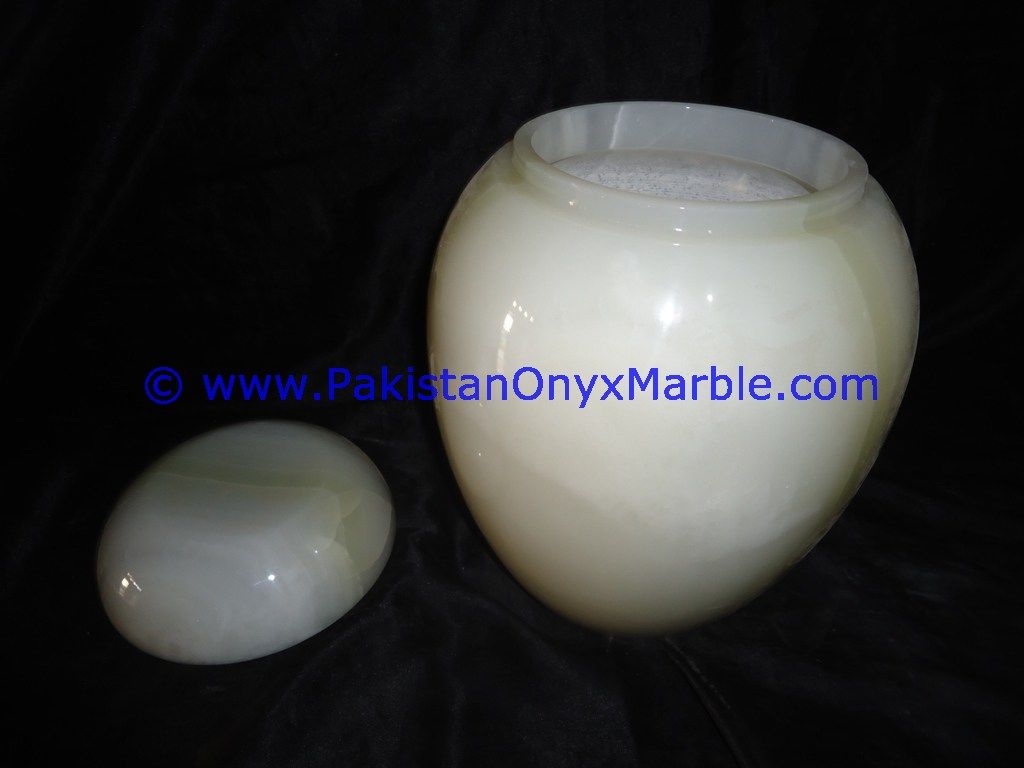 Onyx handcarved Ashes cremation white Onyx Urns-11