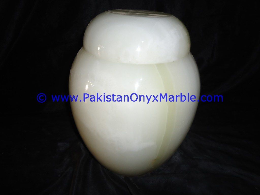 Onyx handcarved Ashes cremation white Onyx Urns-13