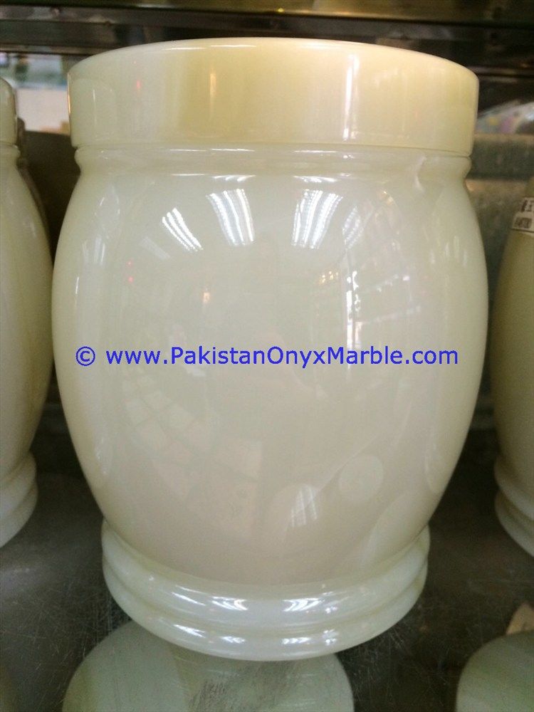 Onyx handcarved Ashes cremation white Onyx Urns-14
