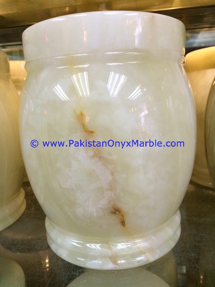 Onyx handcarved Ashes cremation white Onyx Urns-15