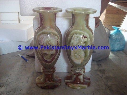 Onyx Flowers Vases green Onyx  Planters Pot home office decor-20