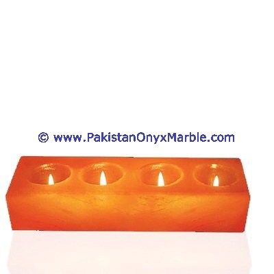 Himalayan salt Candle holder rectangle -04