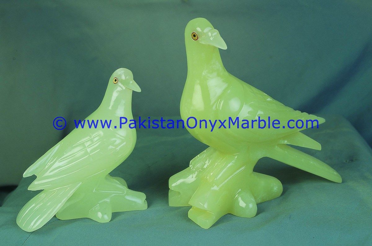Onyx Carved Dove Statue-15