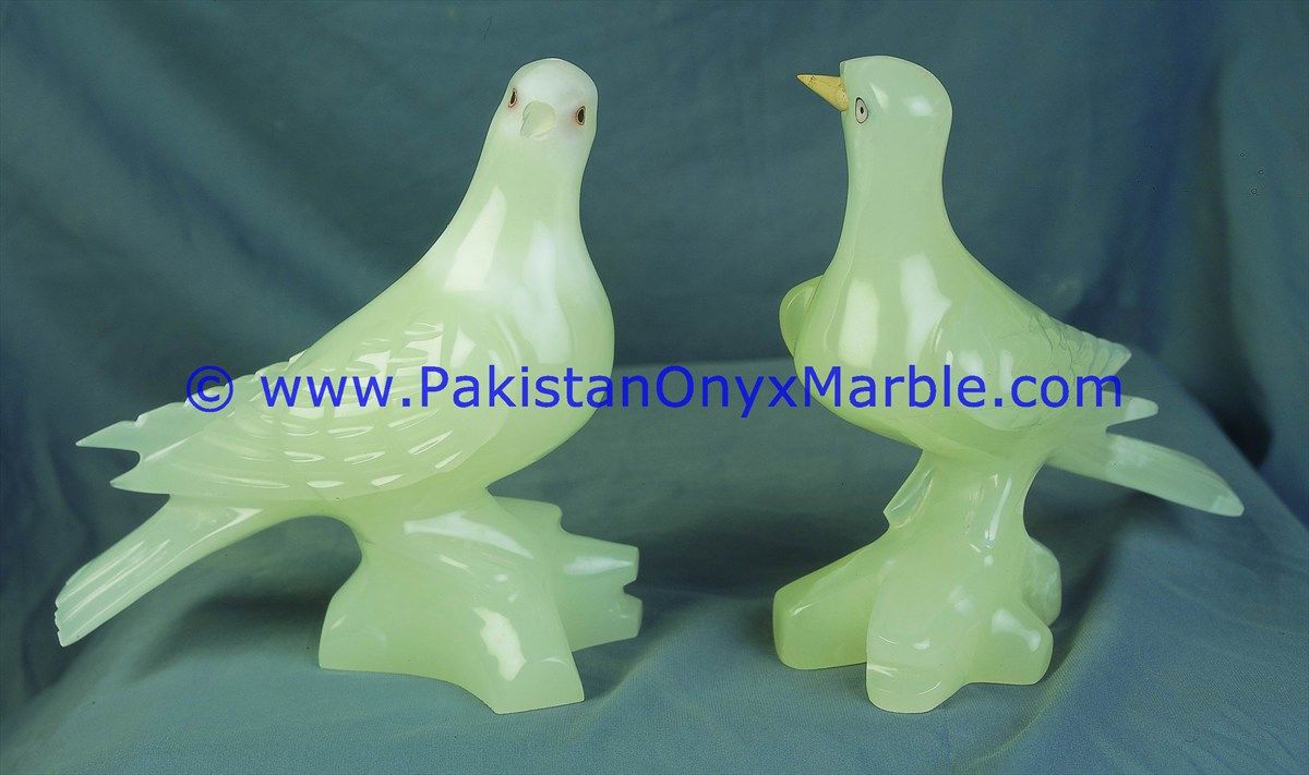 Onyx Carved Dove Statue-12``, 3``, 4``, 5``, 6``, 8``, 10``, 12``, 16