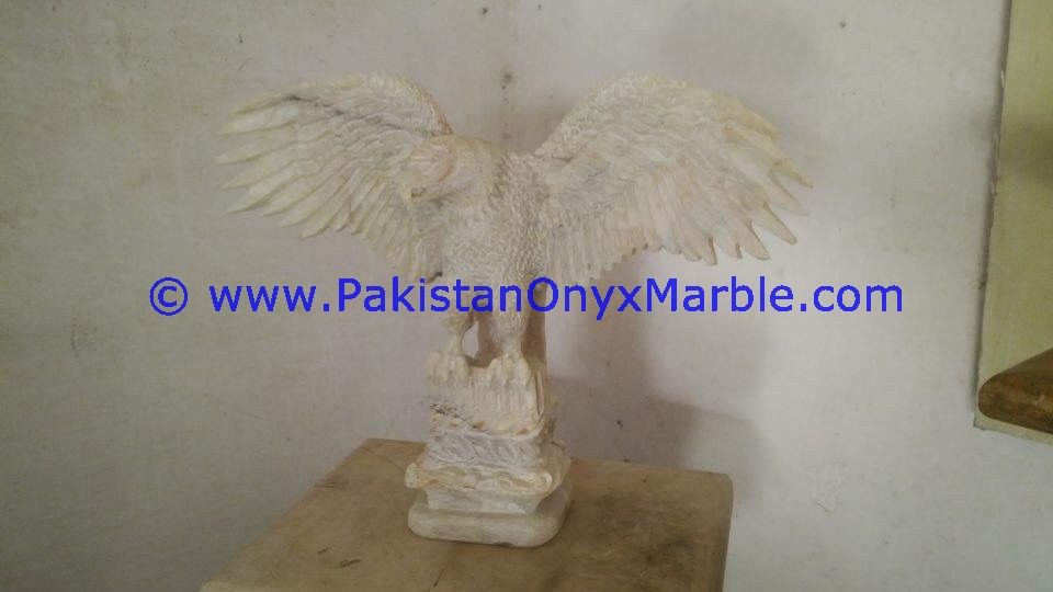 Onyx Carved Eagle Statue-12