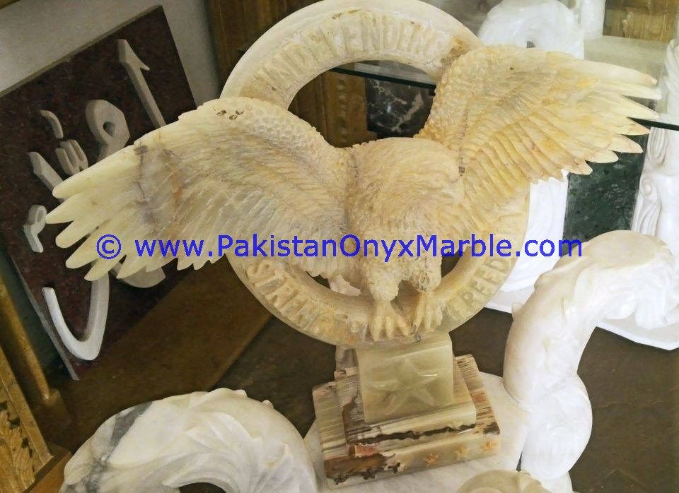 Onyx Carved Eagle Statue-13