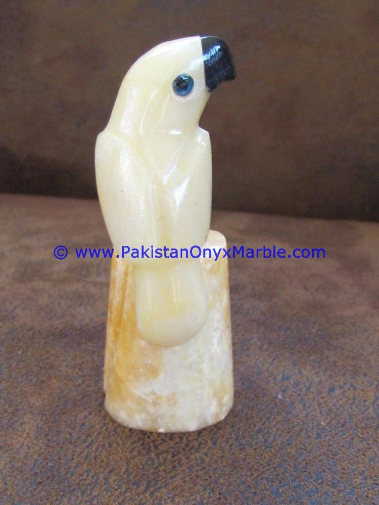Onyx Carved Parrot Statue-02