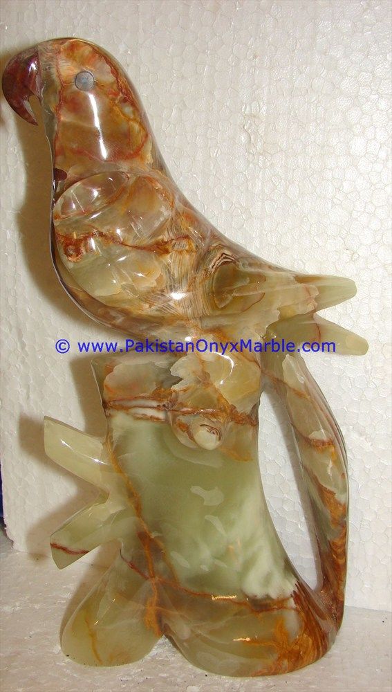 Onyx Carved Parrot Statue-03
